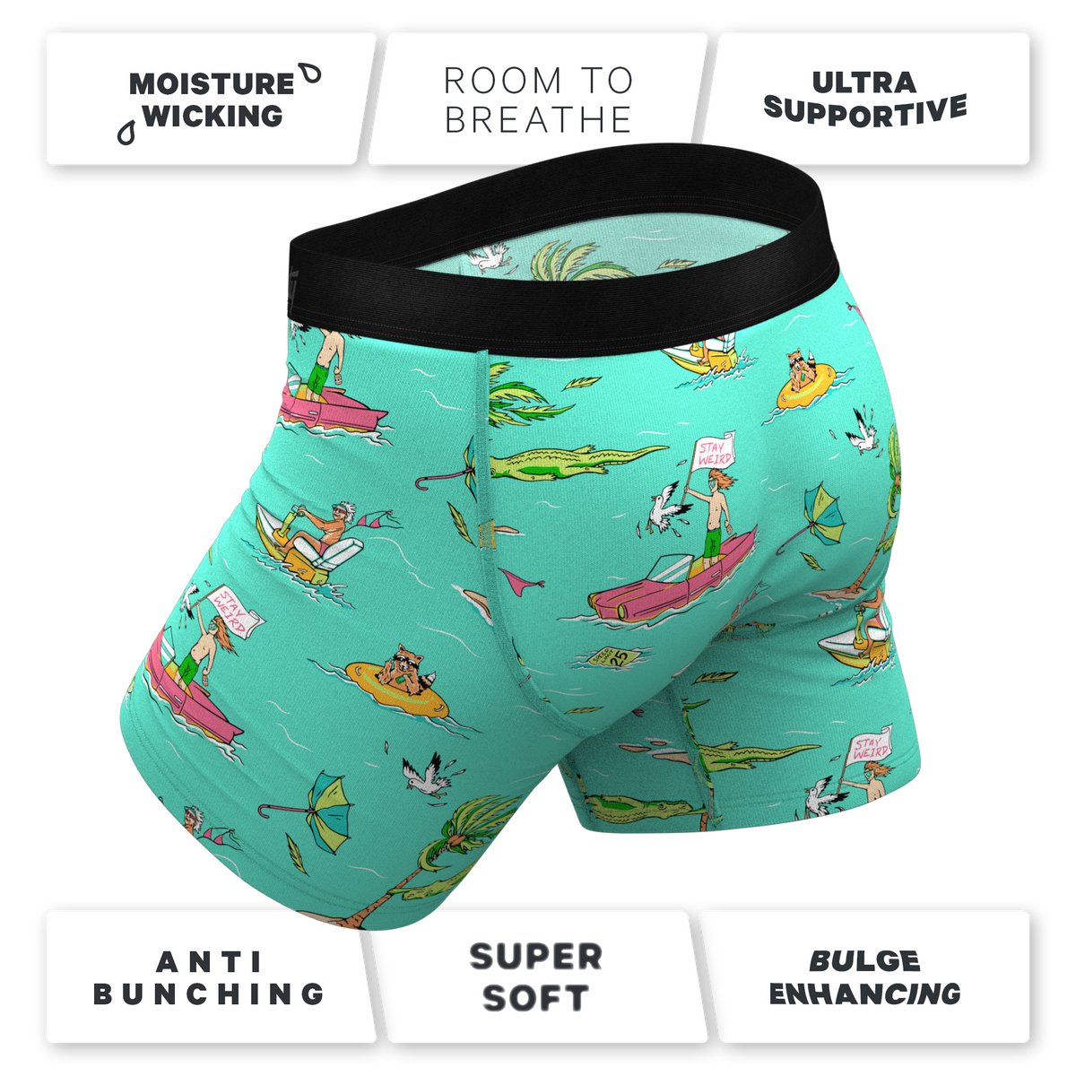 The Florida Man | Hurricane Scene Ball Hammock® Pouch Underwear With Fly - Shinesty