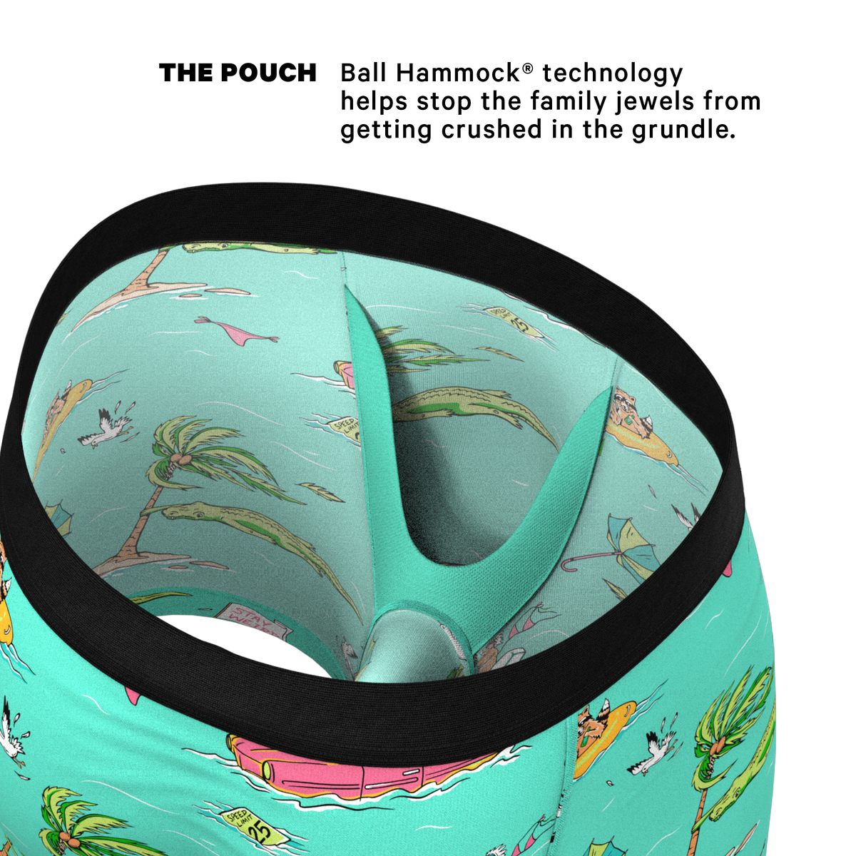 The Florida Man | Hurricane Scene Ball Hammock® Pouch Underwear - Shinesty