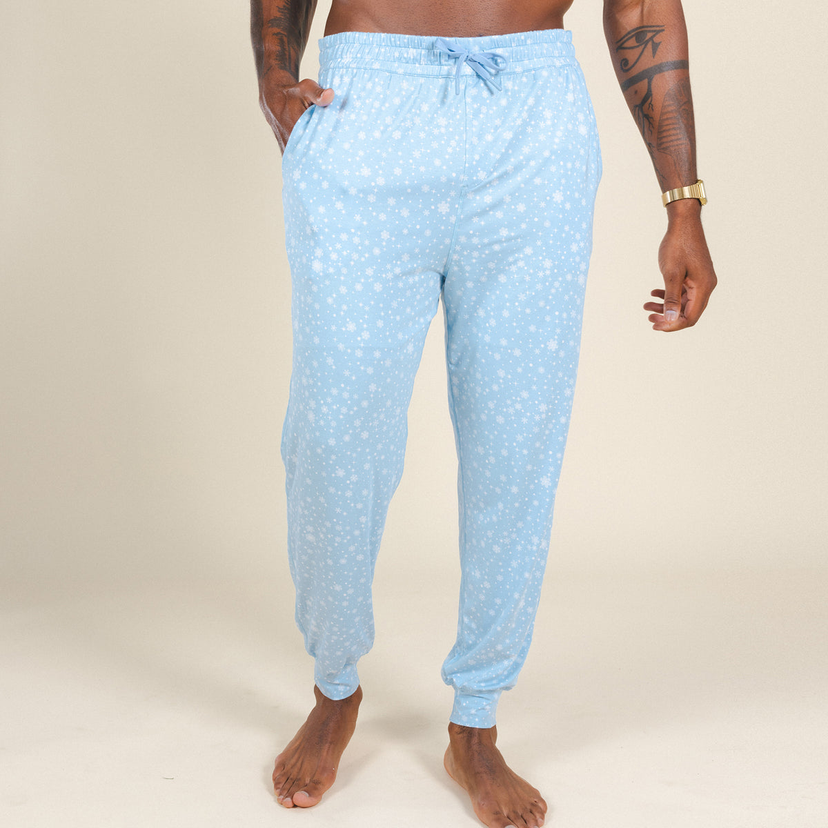 The Flurry Up | Snowflakes SleepDeep™ Men’s Pajama Joggers - Shinesty