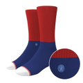 The Fourth | Patriotic Red and Blue Heel Hammock™ Crew Socks - Shinesty