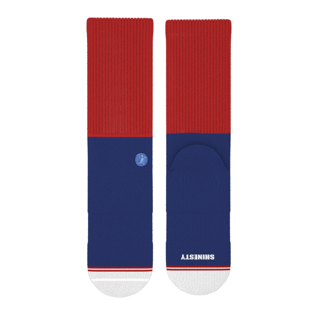 The Fourth | Patriotic Red and Blue Heel Hammock™ Crew Socks - Shinesty