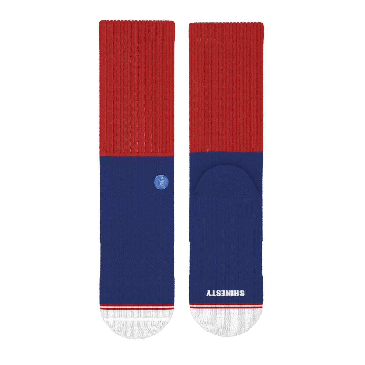 The Fourth | Patriotic Red and Blue Heel Hammock™ Crew Socks - Shinesty