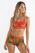 The Wiener In Paradise | Shinesty X Wienerschnitzel Tropical Boyshort Underwear with Waistband - Shinesty
