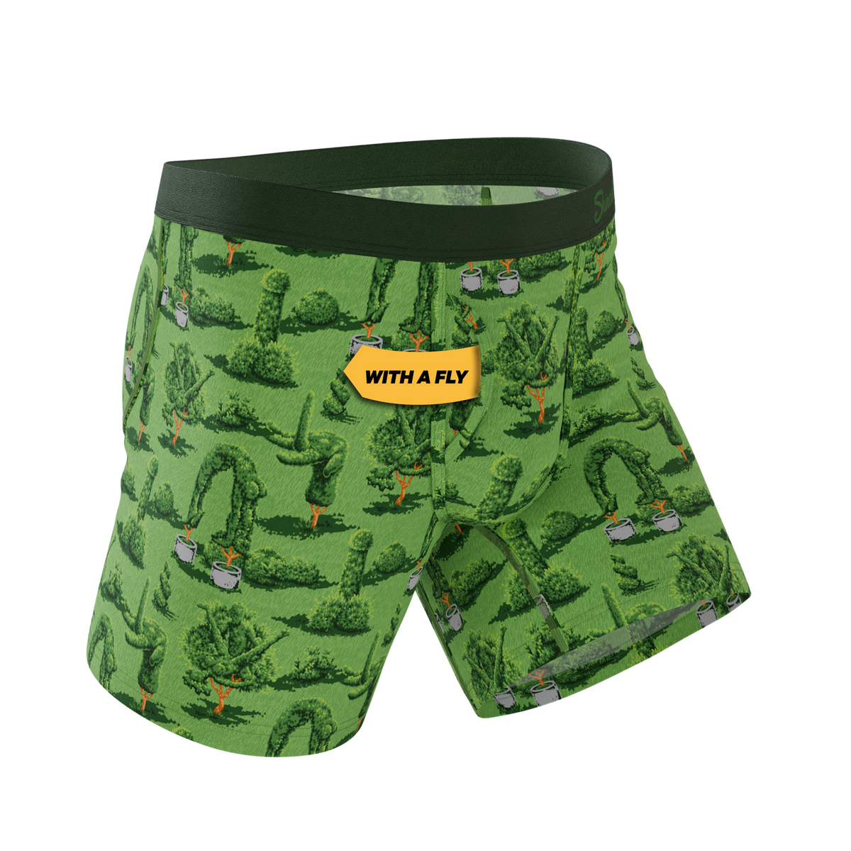 The Full Bush Bush Club | Naughty Landscaping Ball Hammock® Pouch Underwear With Fly - Shinesty