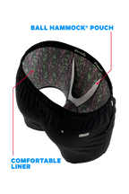 The Funky Fresh | Black and Neon Tribal Ball Hammock® Pouch 5" Swim Trunks - Shinesty