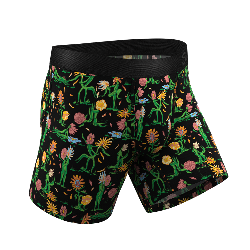 The Garden Of Breedin | Flower Print Ball Hammock® Pouch Underwear - Shinesty
