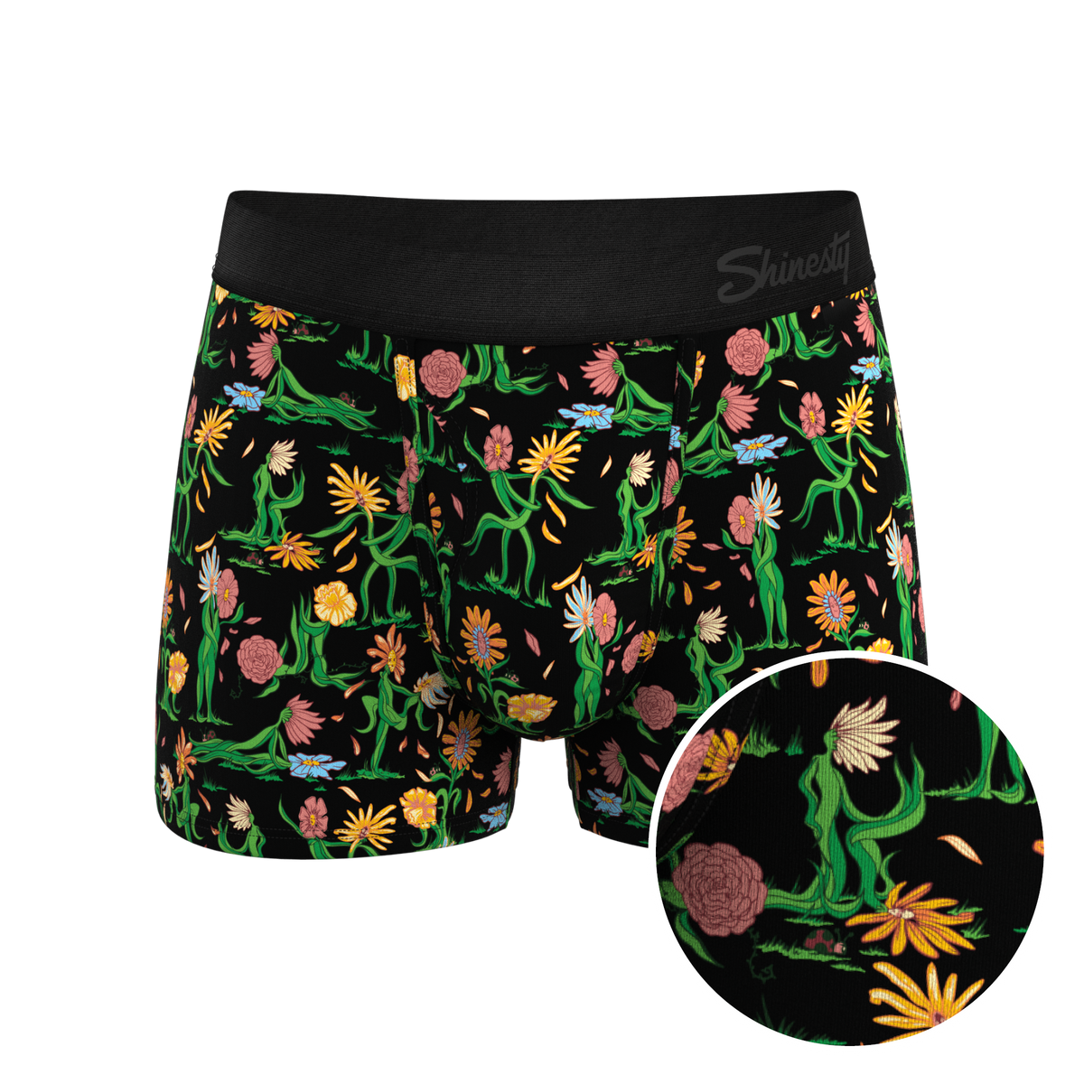 The Garden Of Breedin | Flower Print Ball Hammock® Pouch Trunks Underwear - Shinesty