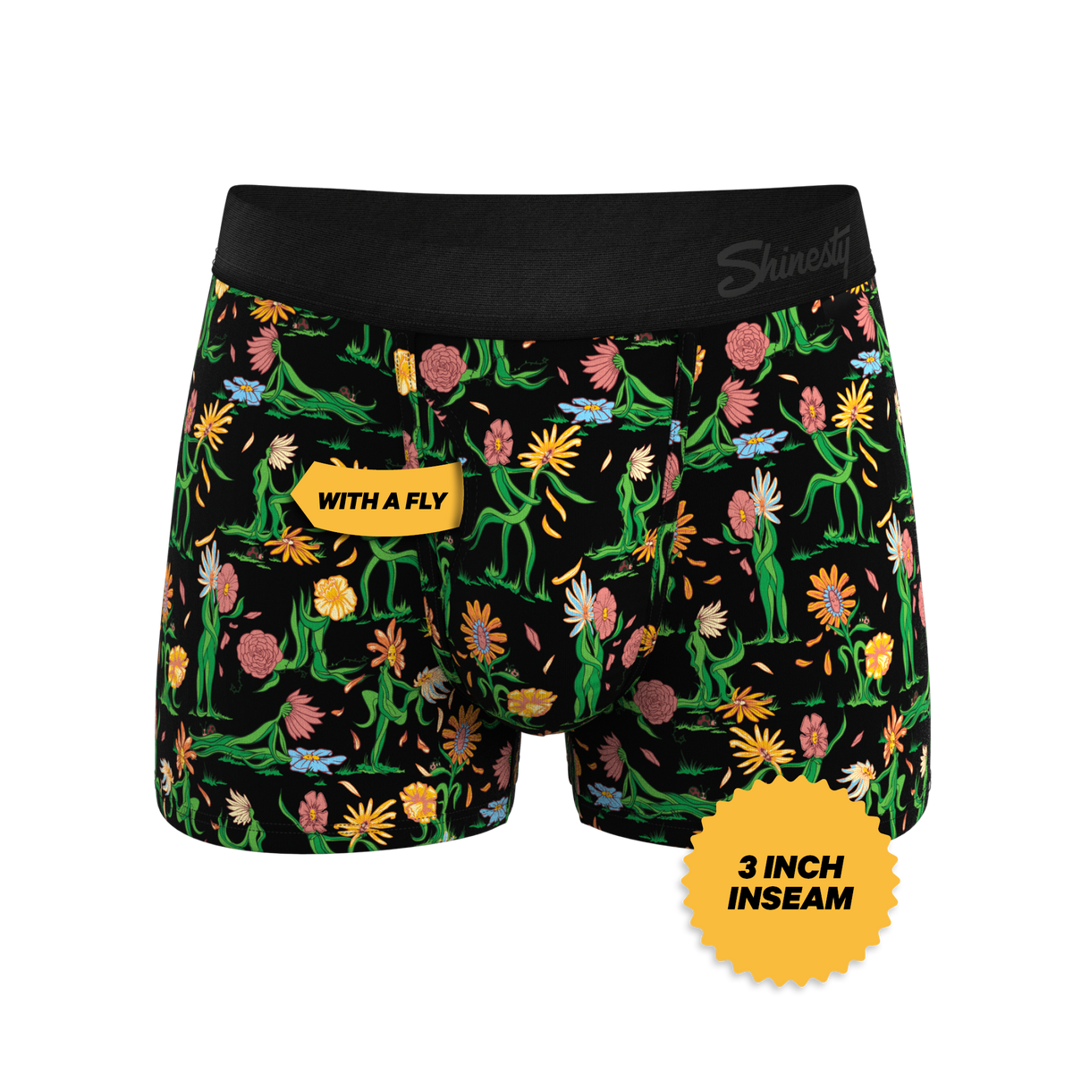 The Garden Of Breedin | Flower Print Ball Hammock® Pouch Trunks Underwear - Shinesty