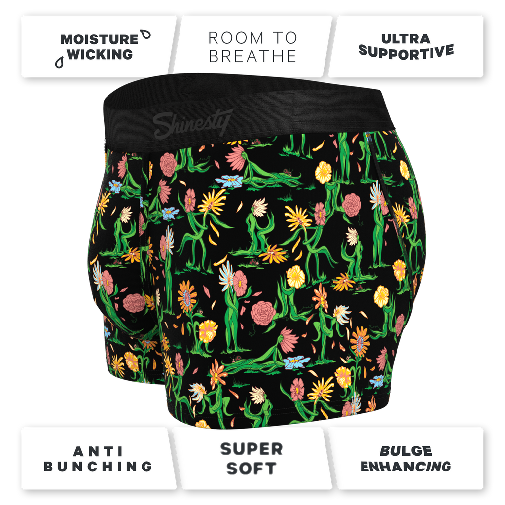 The Garden Of Breedin | Flower Print Ball Hammock® Pouch Trunks Underwear - Shinesty