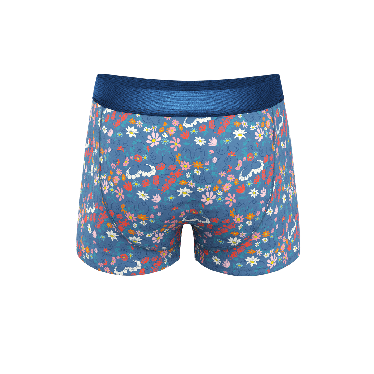 The Gardening Nips | Busty Floral Ball Hammock® Pouch Trunks Underwear - Shinesty