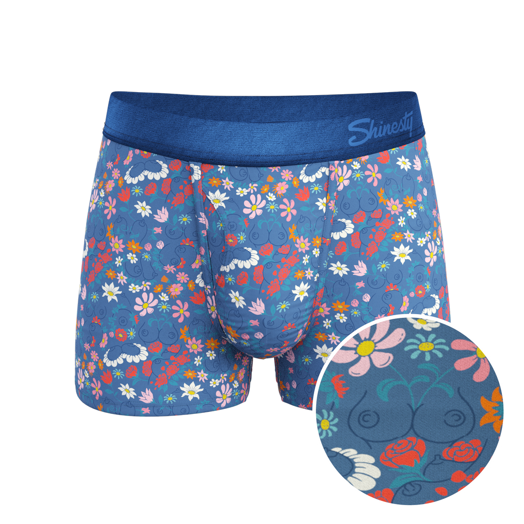 The Gardening Nips | Busty Floral Ball Hammock® Pouch Trunks Underwear - Shinesty