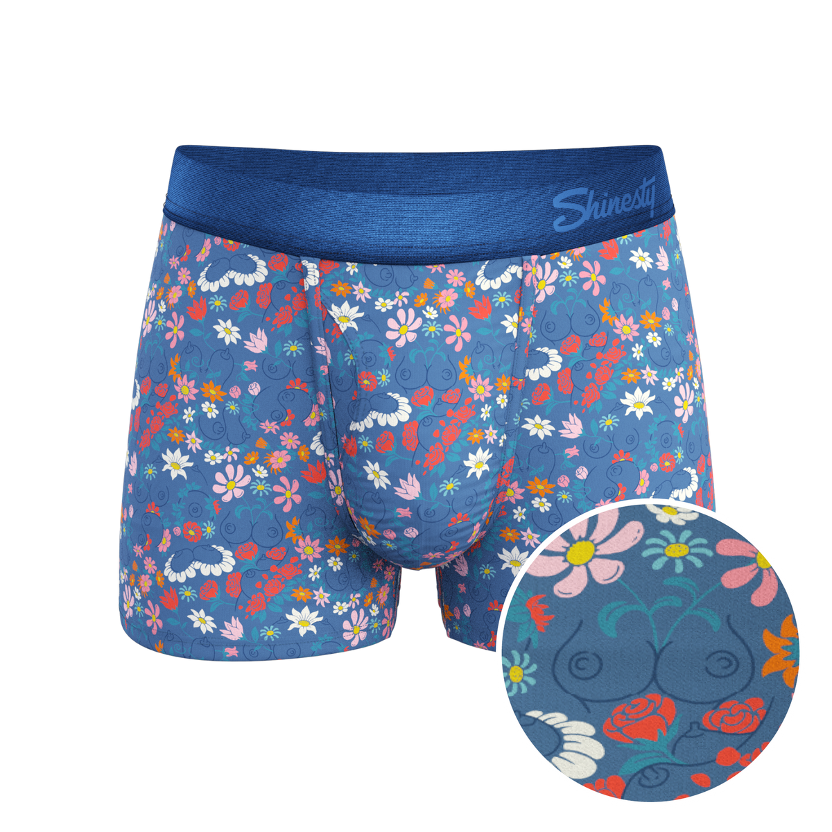 The Gardening Nips | Busty Floral Ball Hammock® Pouch Trunks Underwear - Shinesty