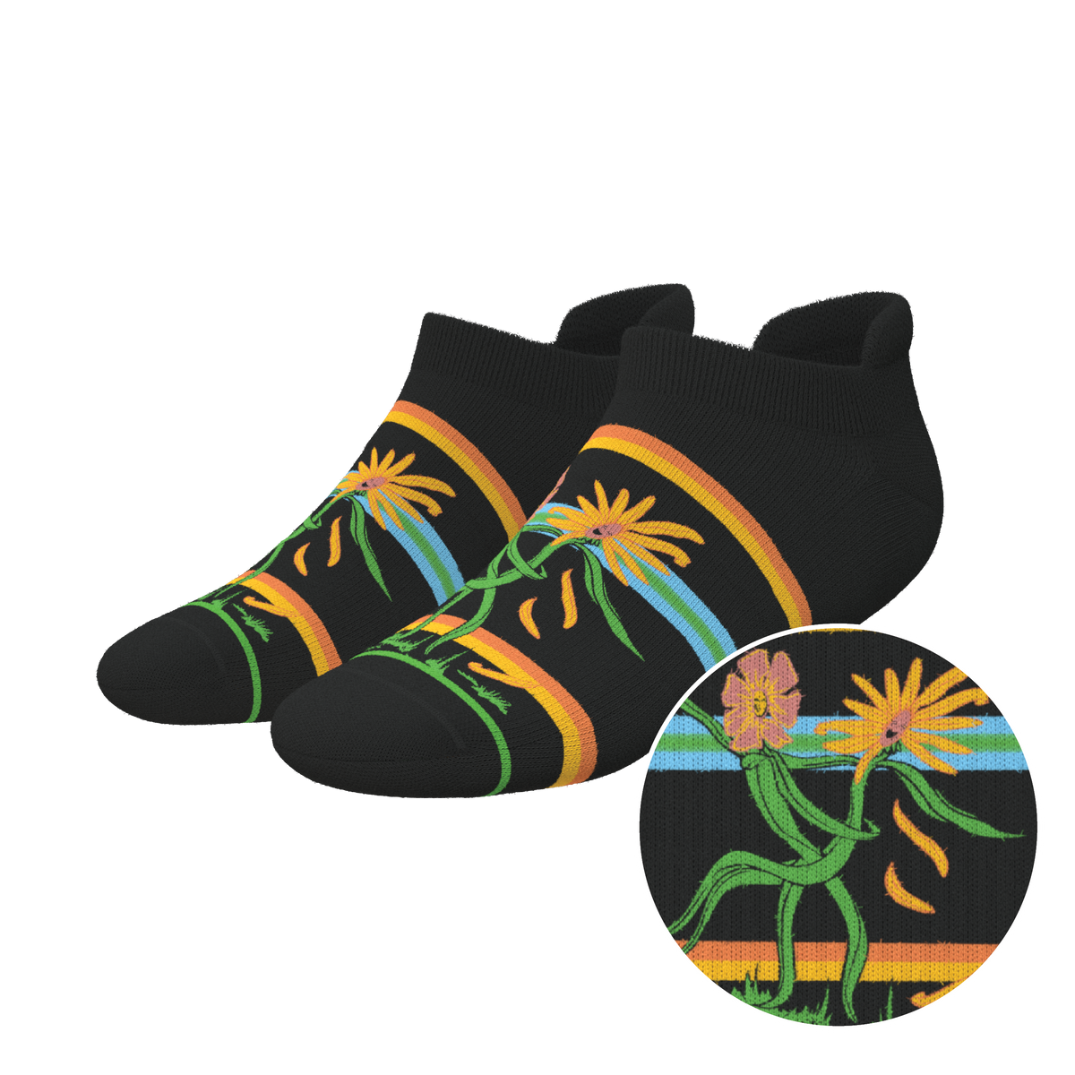 The Garden of Breedin | Naughty Floral Heel Hammock™ Ankle Socks - Shinesty