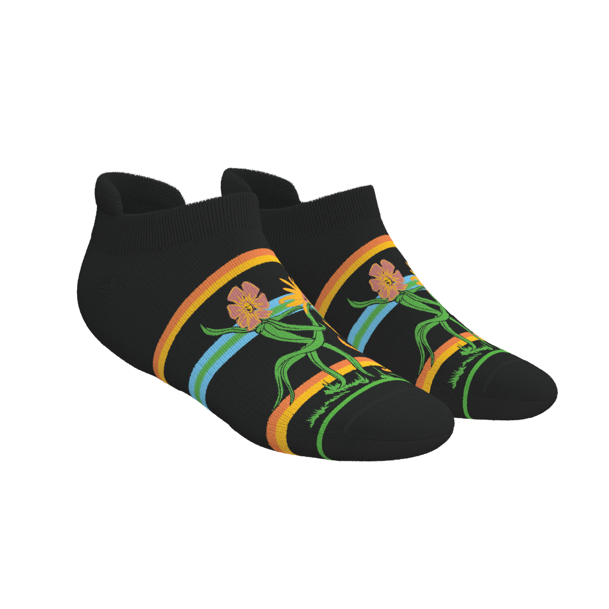 The Garden of Breedin | Naughty Floral Heel Hammock™ Ankle Socks - Shinesty