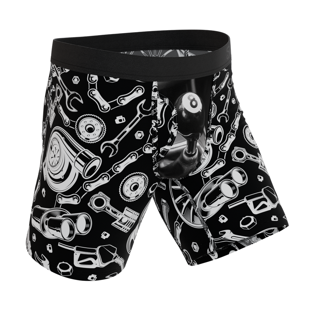 The Gear Head | Stick Shift Ball Hammock® Boxer - Long Leg - Shinesty
