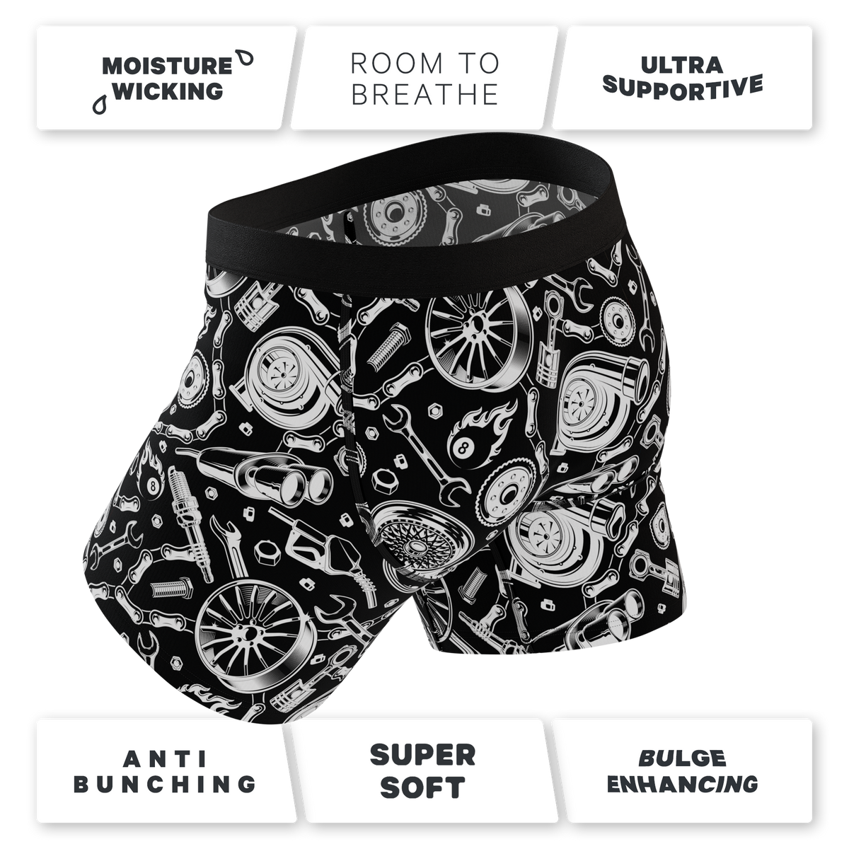 The Gear Head | Stick Shift Ball Hammock® Pouch Underwear - Shinesty