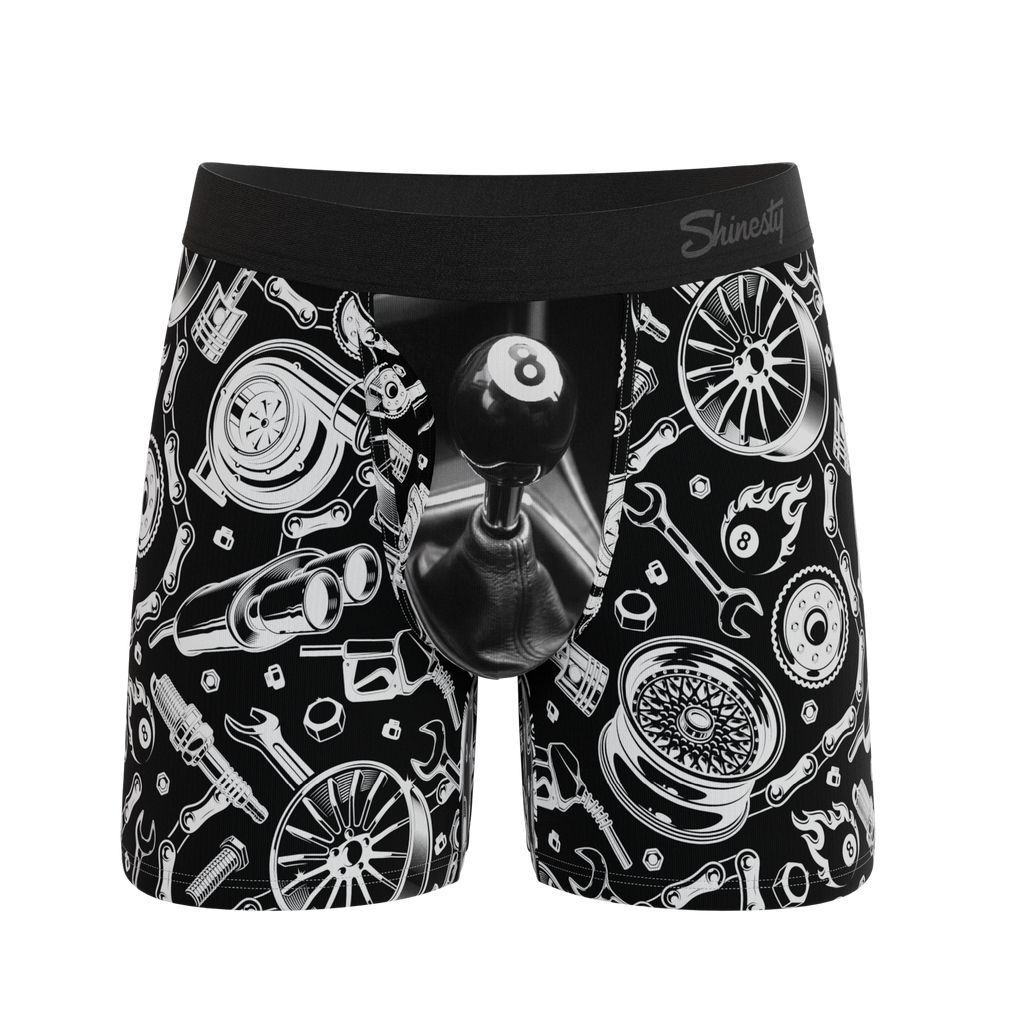 The Gear Head | Stick Shift Ball Hammock® Pouch Underwear With Fly - Shinesty