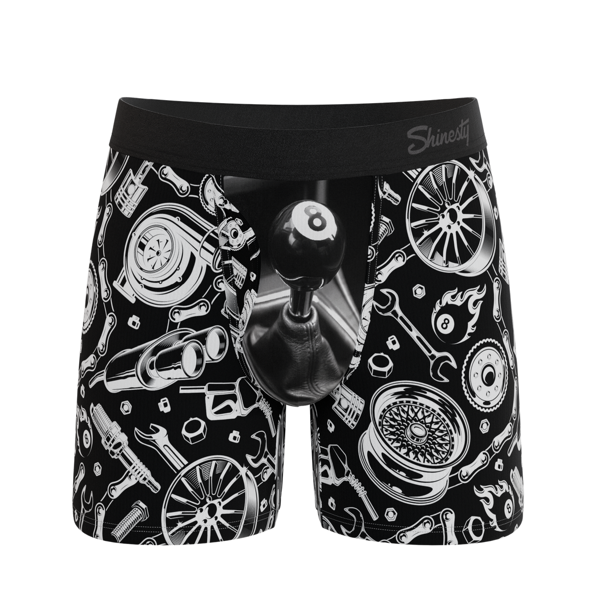 The Gear Head | Stick Shift Ball Hammock® Pouch Underwear With Fly - Shinesty