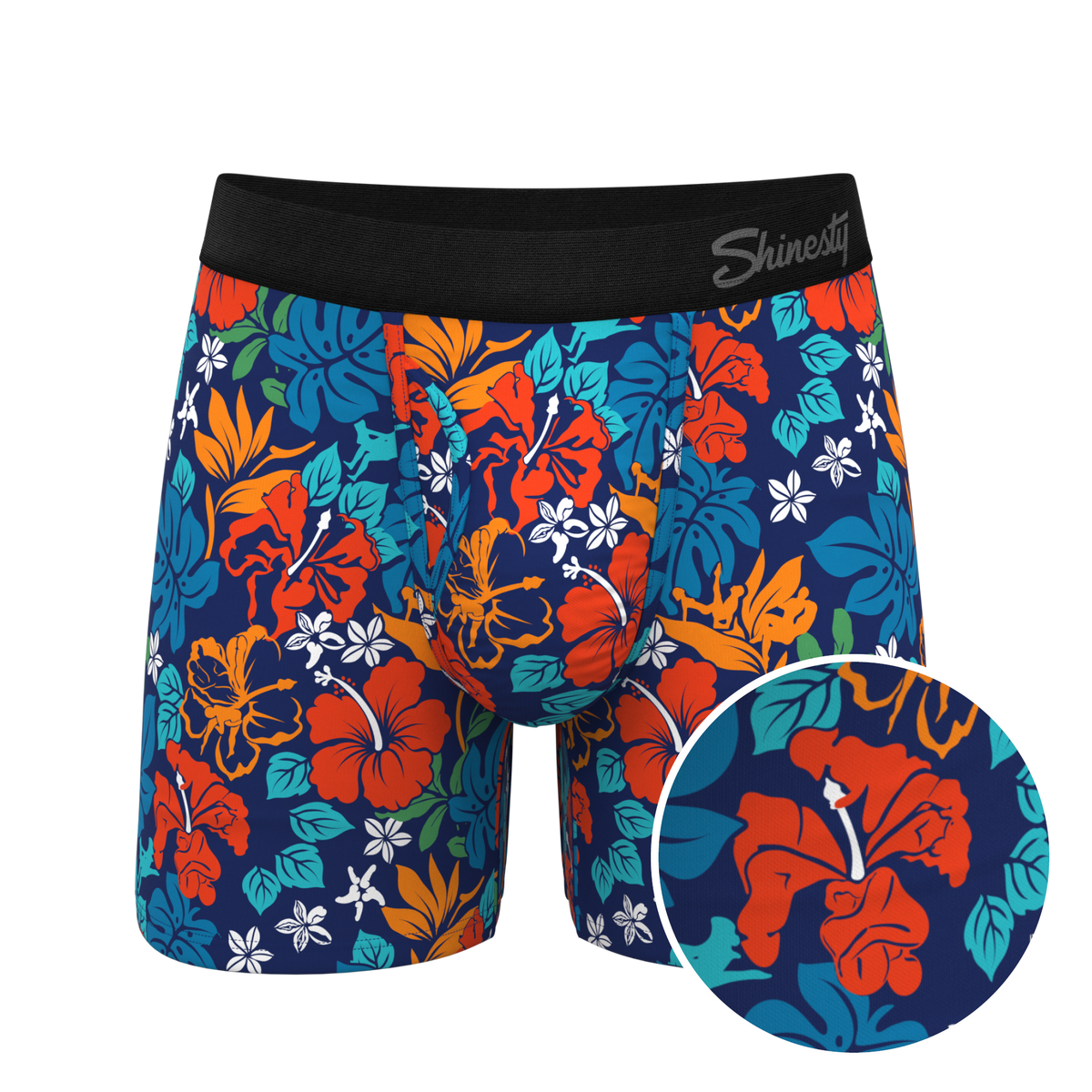 The Get Lei'd | Naughty Tropical Ball Hammock® Pouch Underwear With Fly - Shinesty