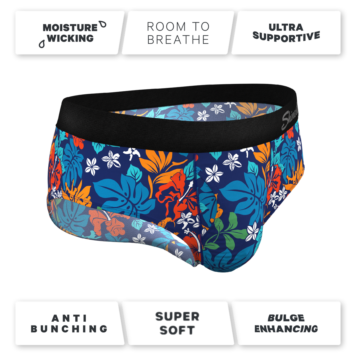 The Get Lei'd | Naughty Tropical Ball Hammock® Pouch Underwear Briefs - Shinesty