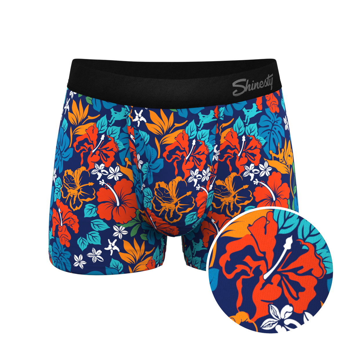 The Get Lei'd | Naughty Tropical Ball Hammock® Pouch Trunks Underwear - Shinesty