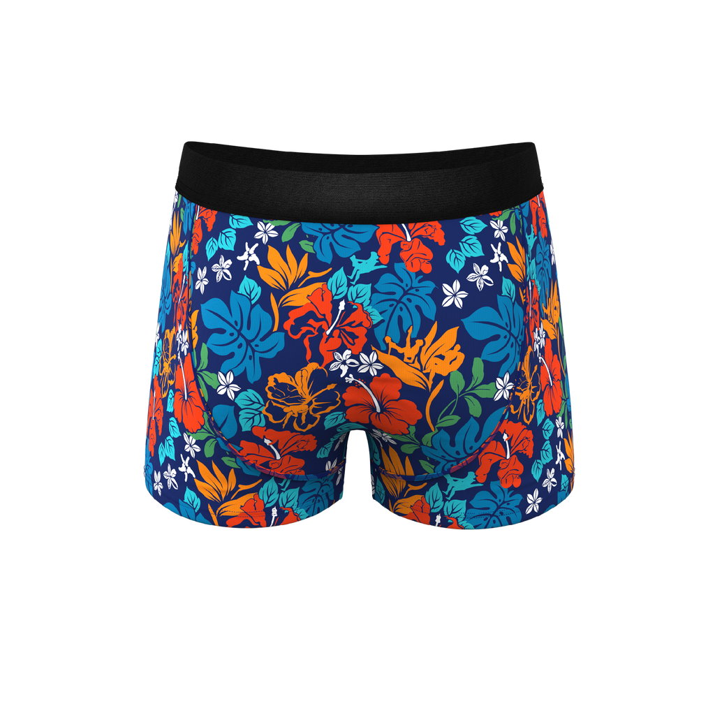 The Get Lei'd | Naughty Tropical Ball Hammock® Pouch Trunks Underwear - Shinesty