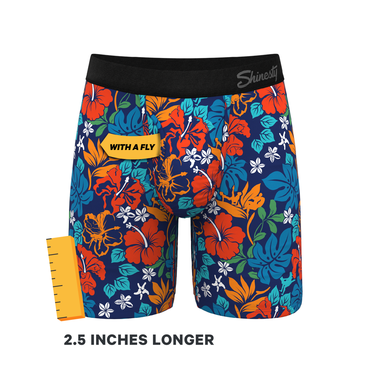 The Get Lei'd | Naughty Tropical Ball Hammock® Boxer - Long Leg - Shinesty