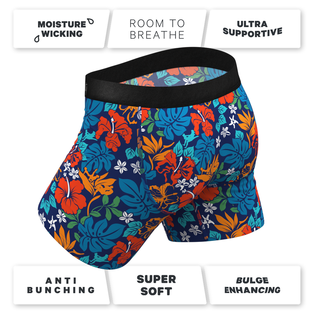 The Get Lei'd | Naughty Tropical Ball Hammock® Pouch Underwear - Shinesty