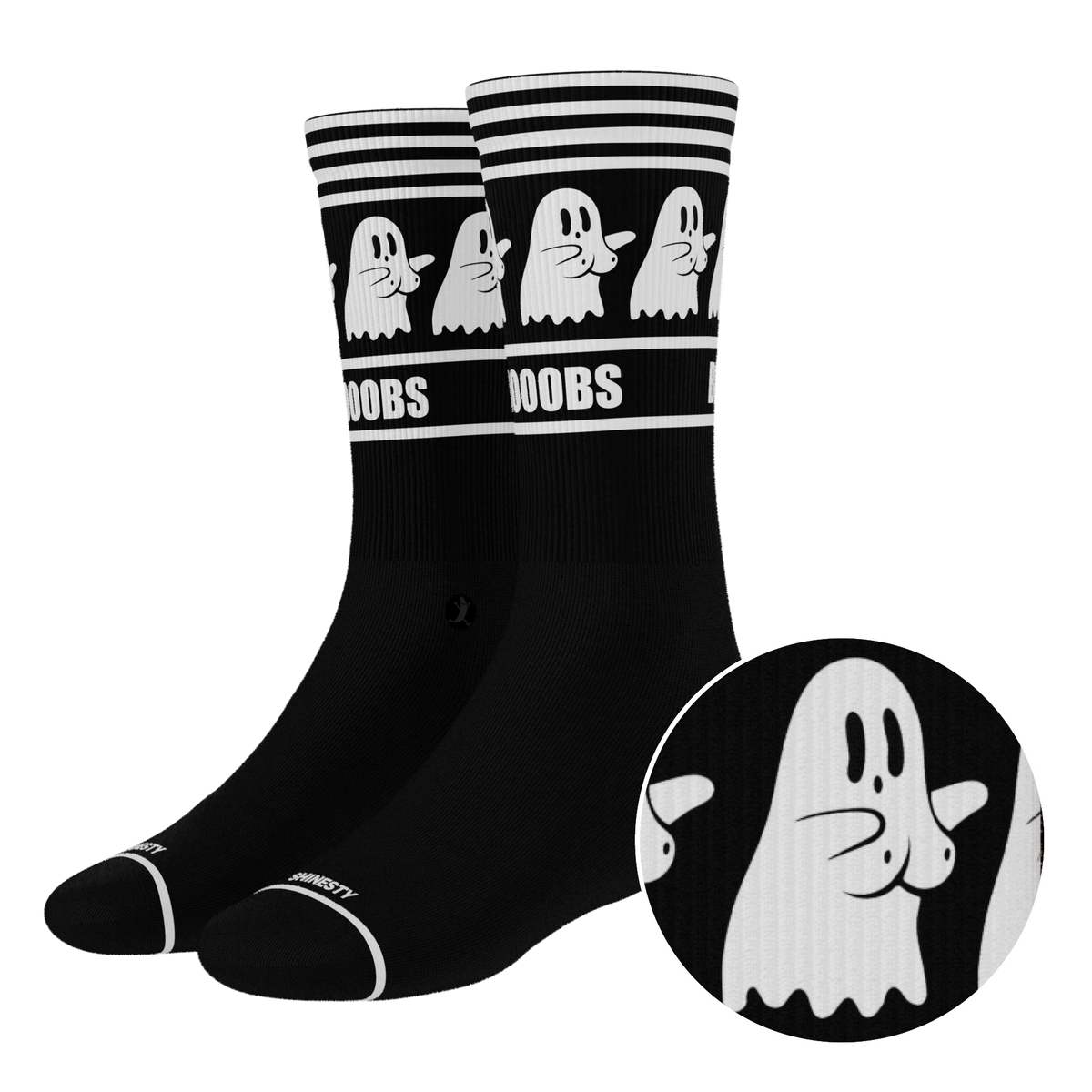 The Ghoul Next Door | Busty Ghost Heel Hammock™ Crew Socks - Shinesty