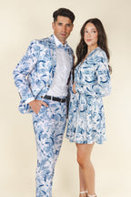 The Gilded Lily | Crosshatch Lilies Wrap Dress - Shinesty