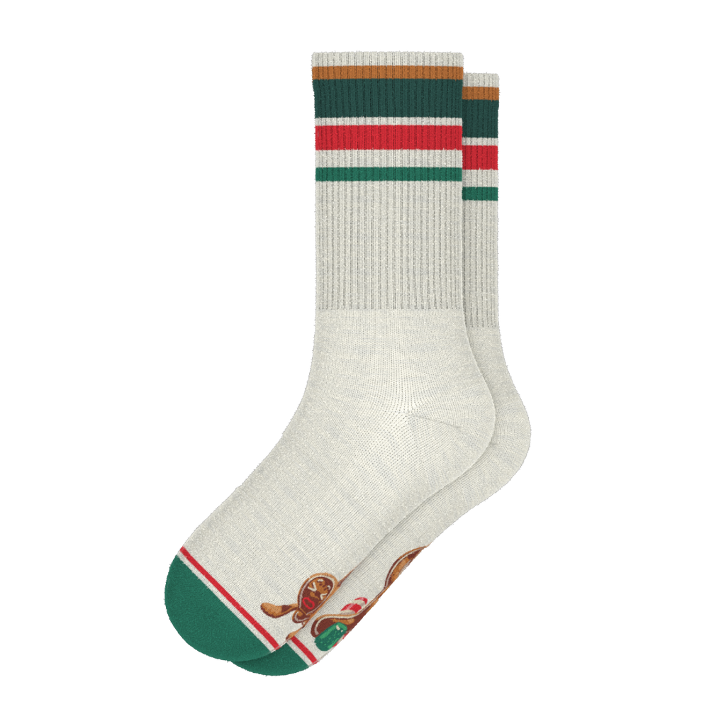 The Ginger Rail | Gingerbread Heel Hammock™ Crew Socks - Shinesty