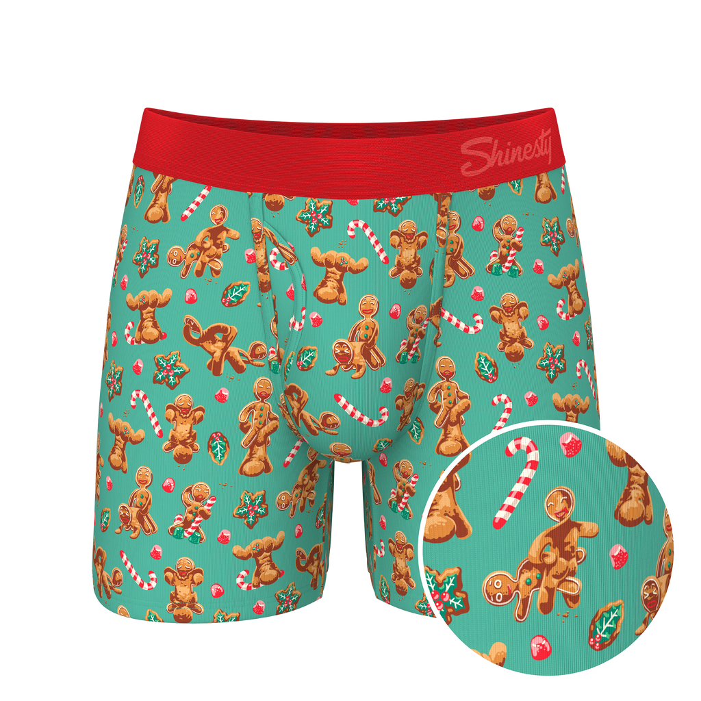 The Ginger Rail | Gingerbread Ball Hammock® Pouch Underwear With Fly - Shinesty