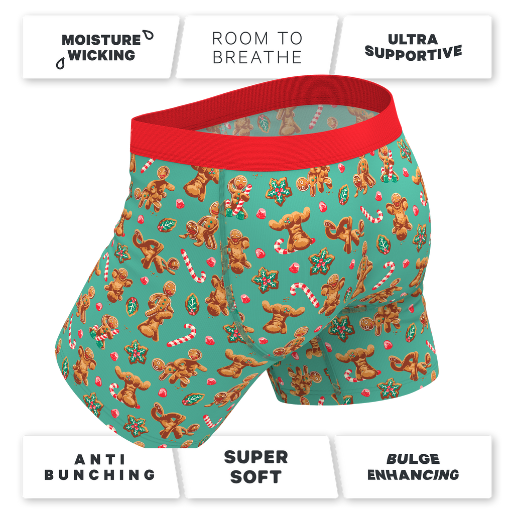 The Ginger Rail | Gingerbread Ball Hammock® Pouch Underwear With Fly - Shinesty