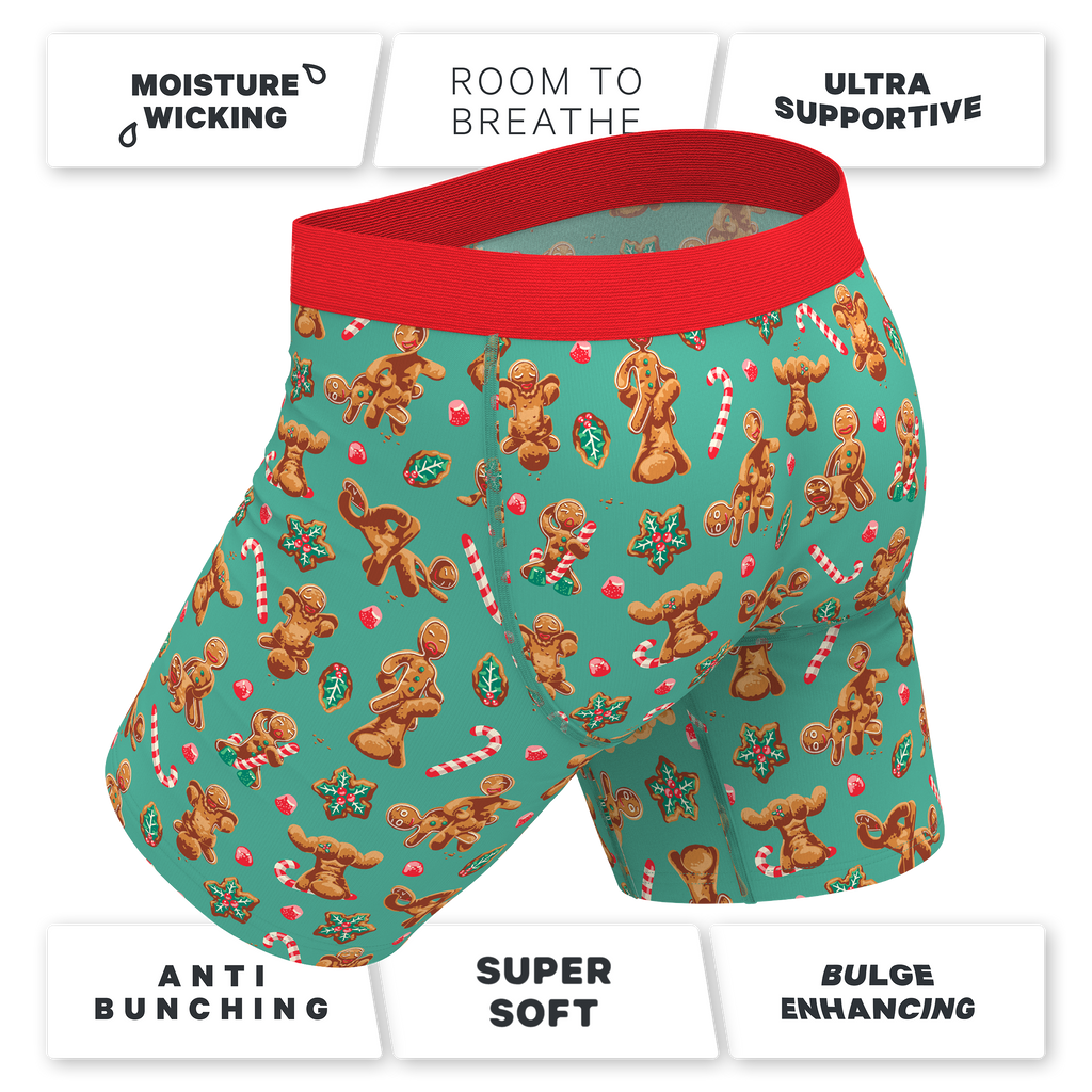 The Ginger Rail | Gingerbread Ball Hammock® Boxer - Long Leg - Shinesty
