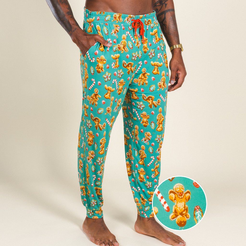 The Ginger Rail | Gingerbread SleepDeep™ Men’s Pajama Joggers - Shinesty