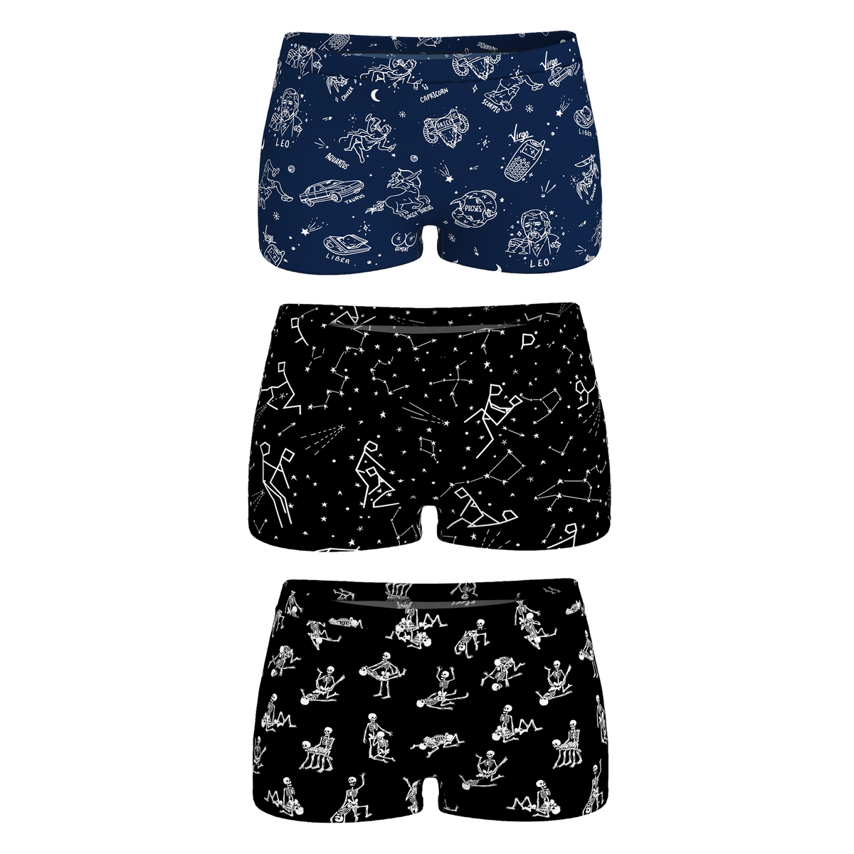 The Glower | Boyshort Underwear 3 Pack - Shinesty