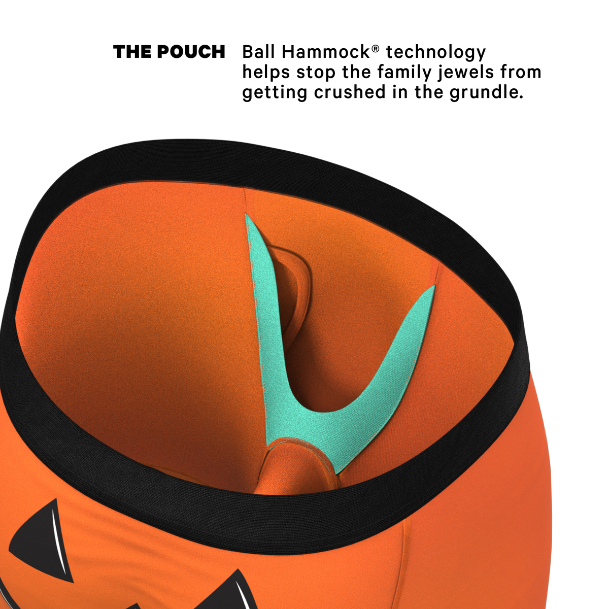 The Good Gourd | Jack O Lantern Ball Hammock® Boxer - Long Leg - Shinesty