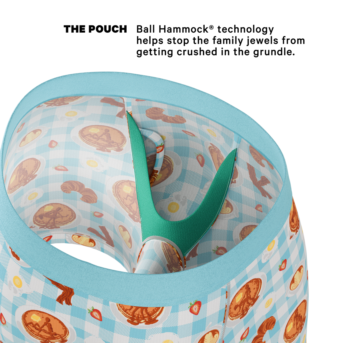 The Good Moaning | Naughty Breakfast Ball Hammock® Pouch Underwear With Fly - Shinesty