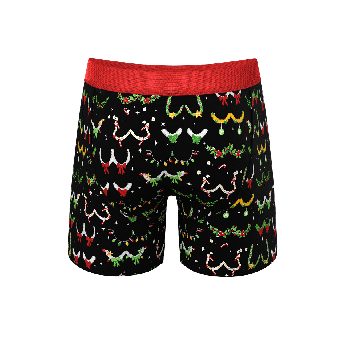 The Goodie Garland | Christmas Tinsel Busts Ball Hammock® Pouch Underwear With Fly - Shinesty