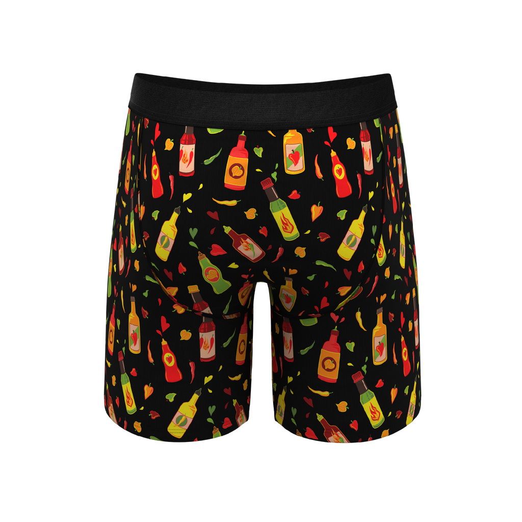 The Gotcha Sriracha | Hot Sauce Ball Hammock® Boxer - Long Leg - Shinesty