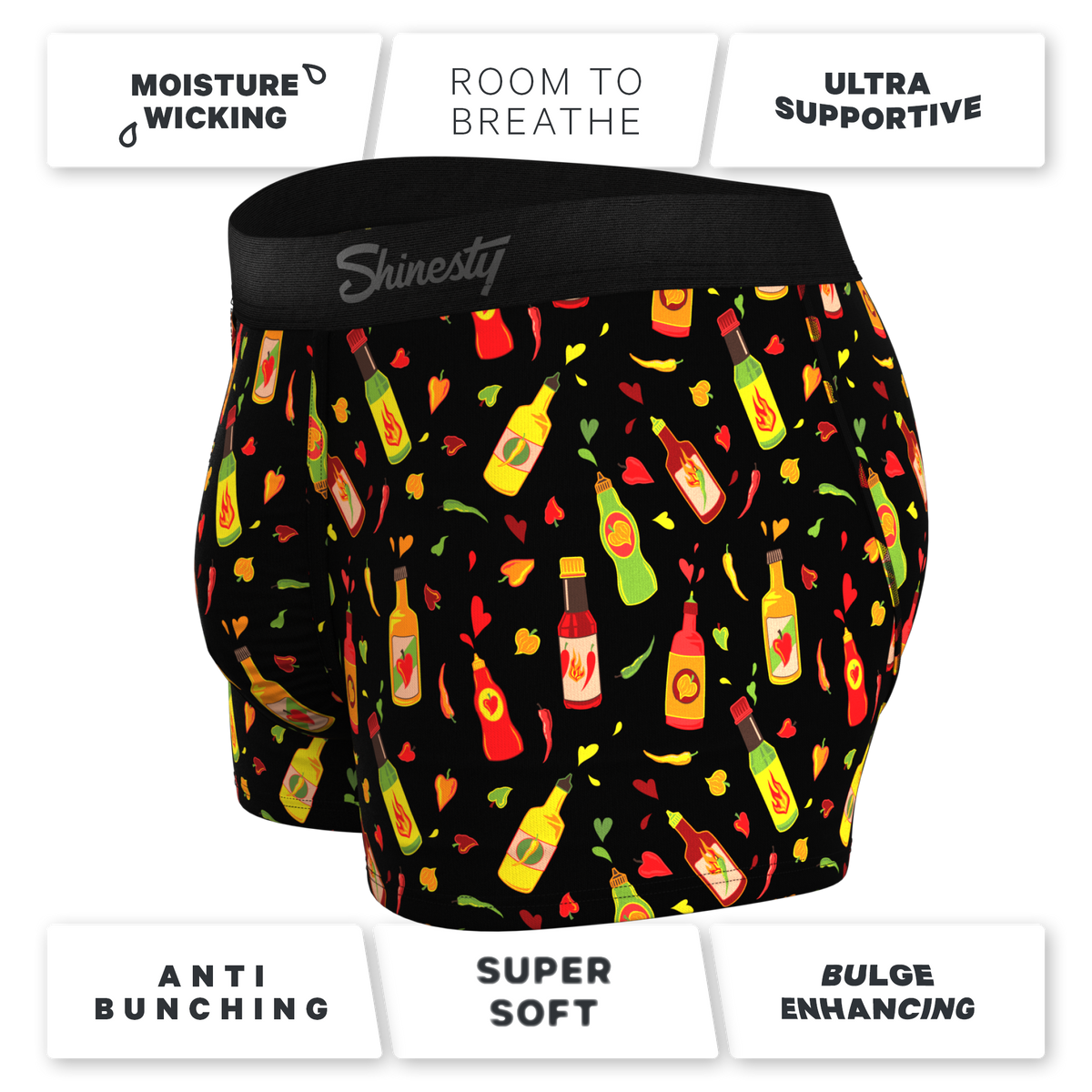 The Gotcha Sriracha | Hot Sauce Ball Hammock® Pouch Trunks Underwear - Shinesty