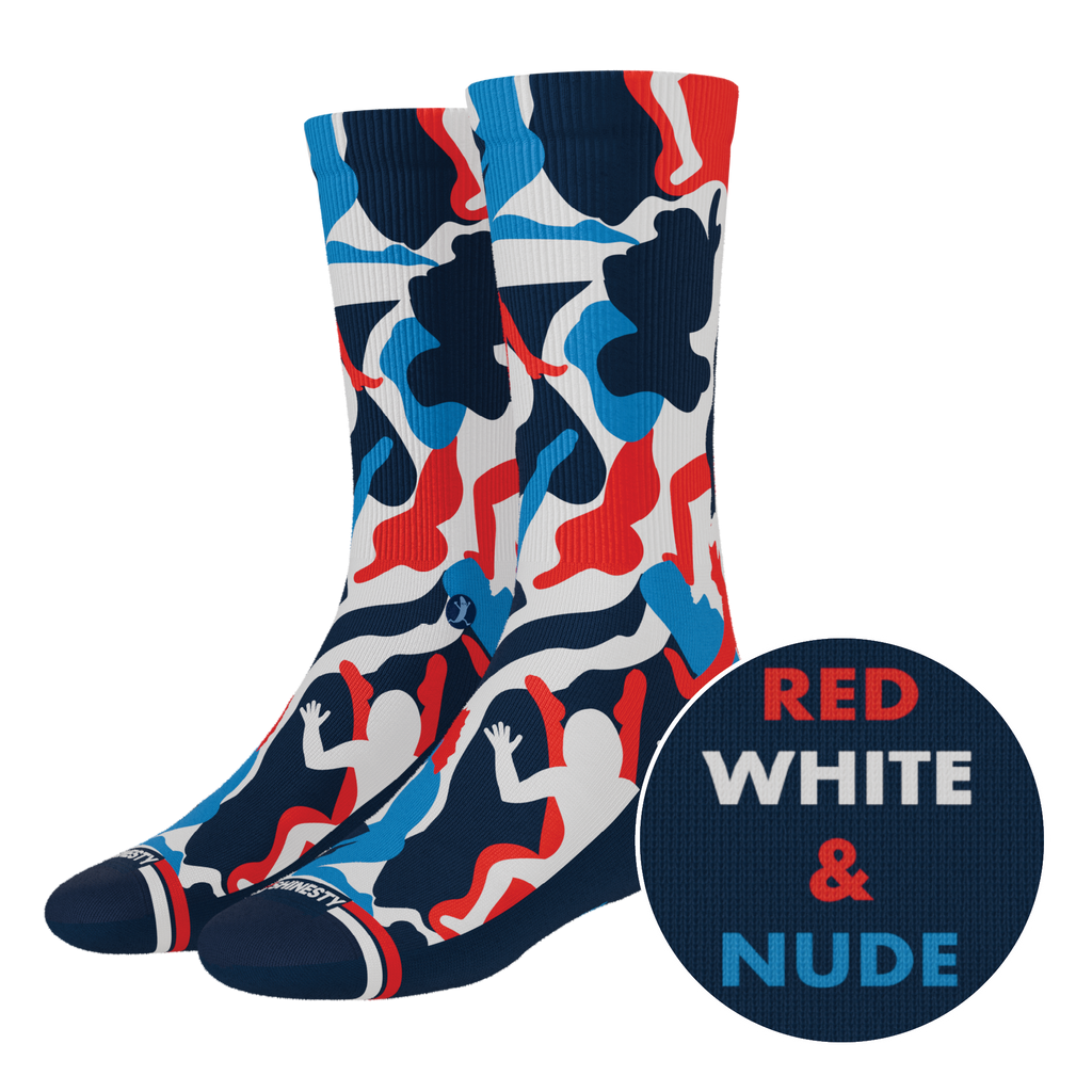 The Grand Finale | USA Camouflage Heel Hammock™ Crew Socks - Shinesty