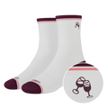 The Grape Juice | Red Wine Heel Hammock™ Quarter Crew Socks - Shinesty