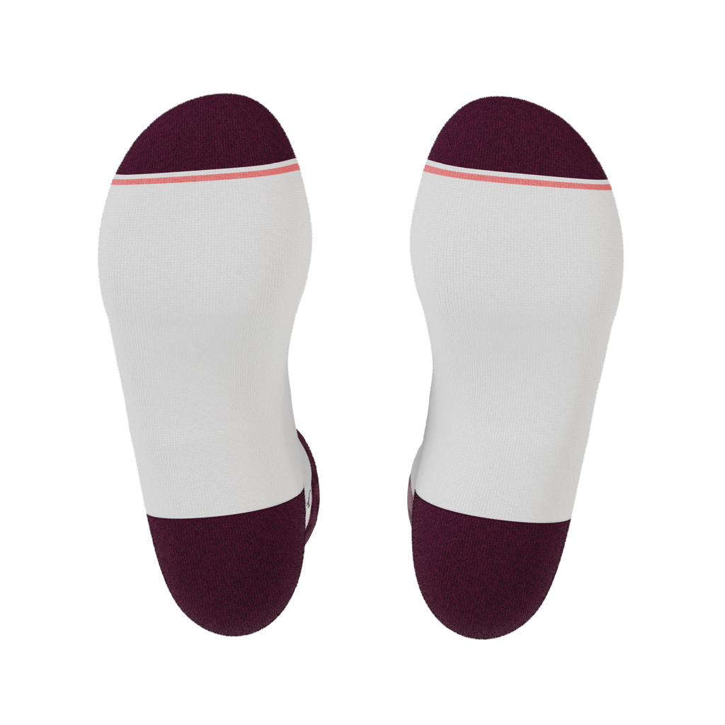 The Grape Juice | Red Wine Heel Hammock™ Quarter Crew Socks - Shinesty