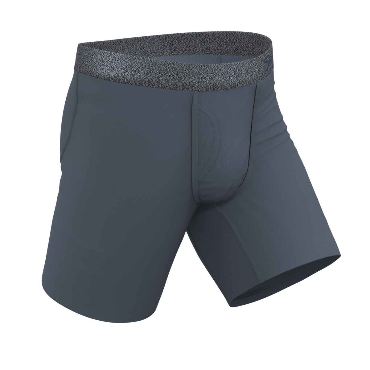 The Graphite | Tonal Grey Ball Hammock® Boxer - Long Leg - Shinesty