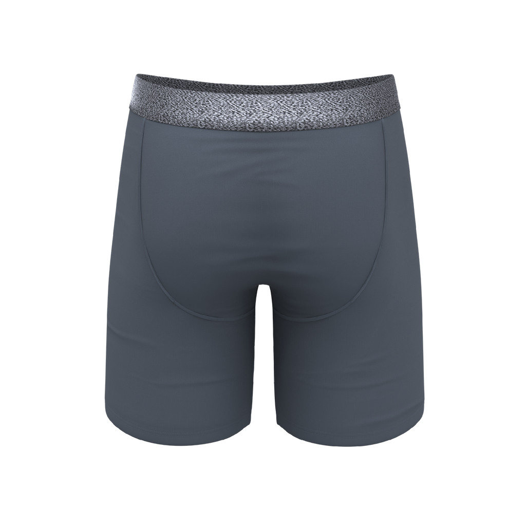 The Graphite | Tonal Grey Ball Hammock® Boxer - Long Leg - Shinesty