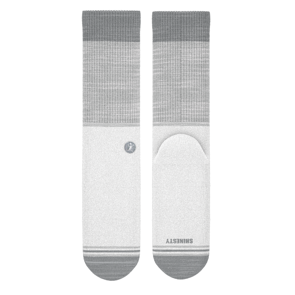 The Gray Matter | Tri Color Block Heel Hammock™ Crew Socks - Shinesty