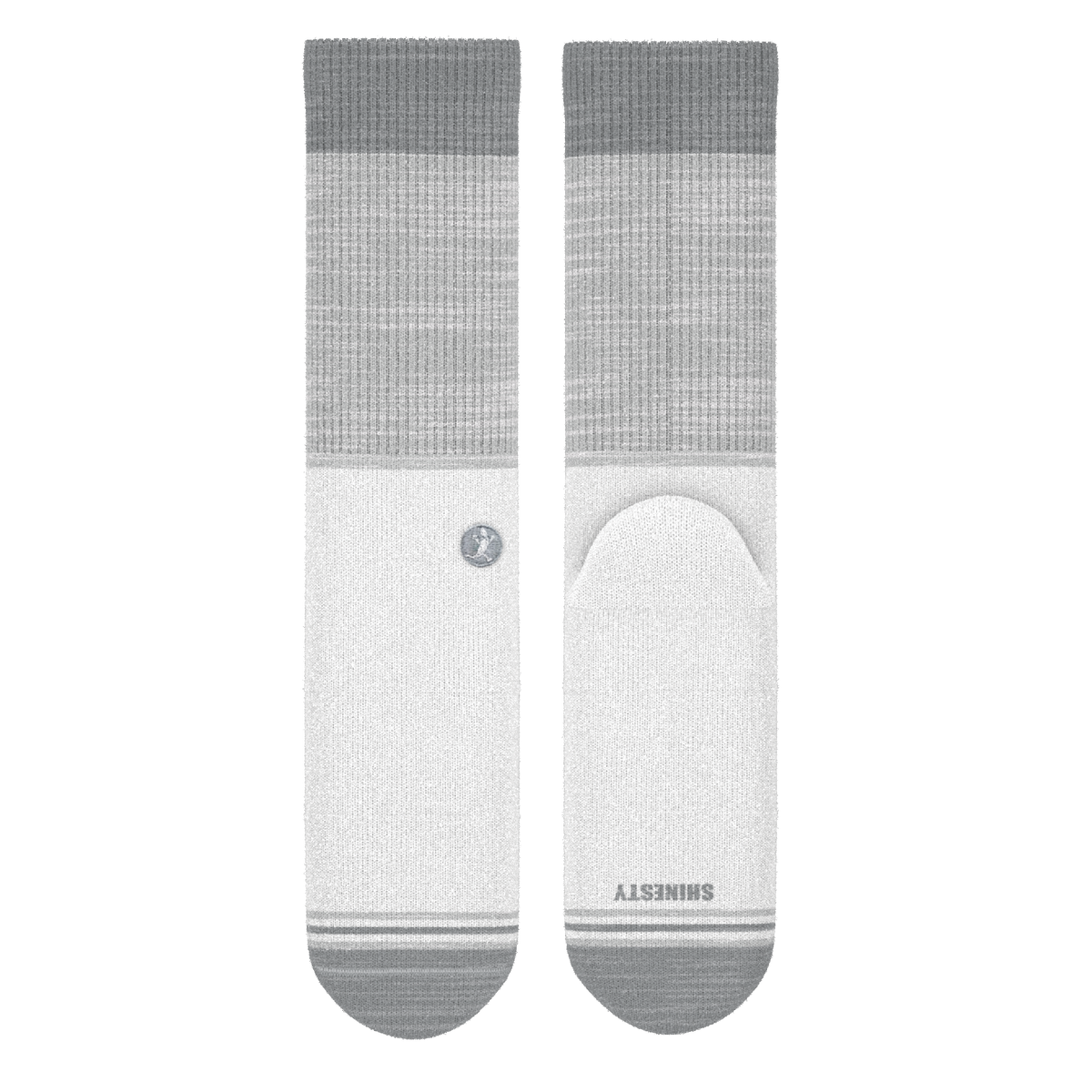 The Gray Matter | Tri Color Block Heel Hammock™ Crew Socks - Shinesty