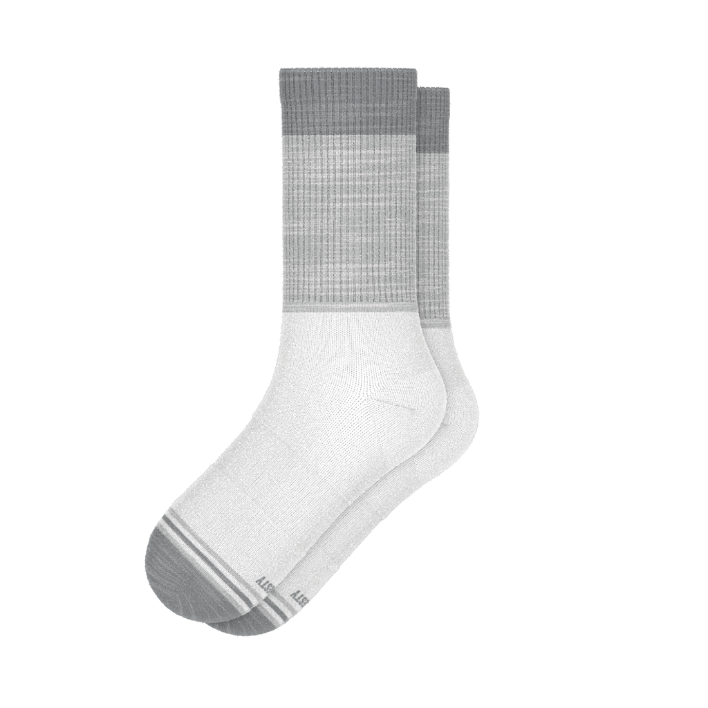 The Gray Matter | Tri Color Block Heel Hammock™ Crew Socks - Shinesty