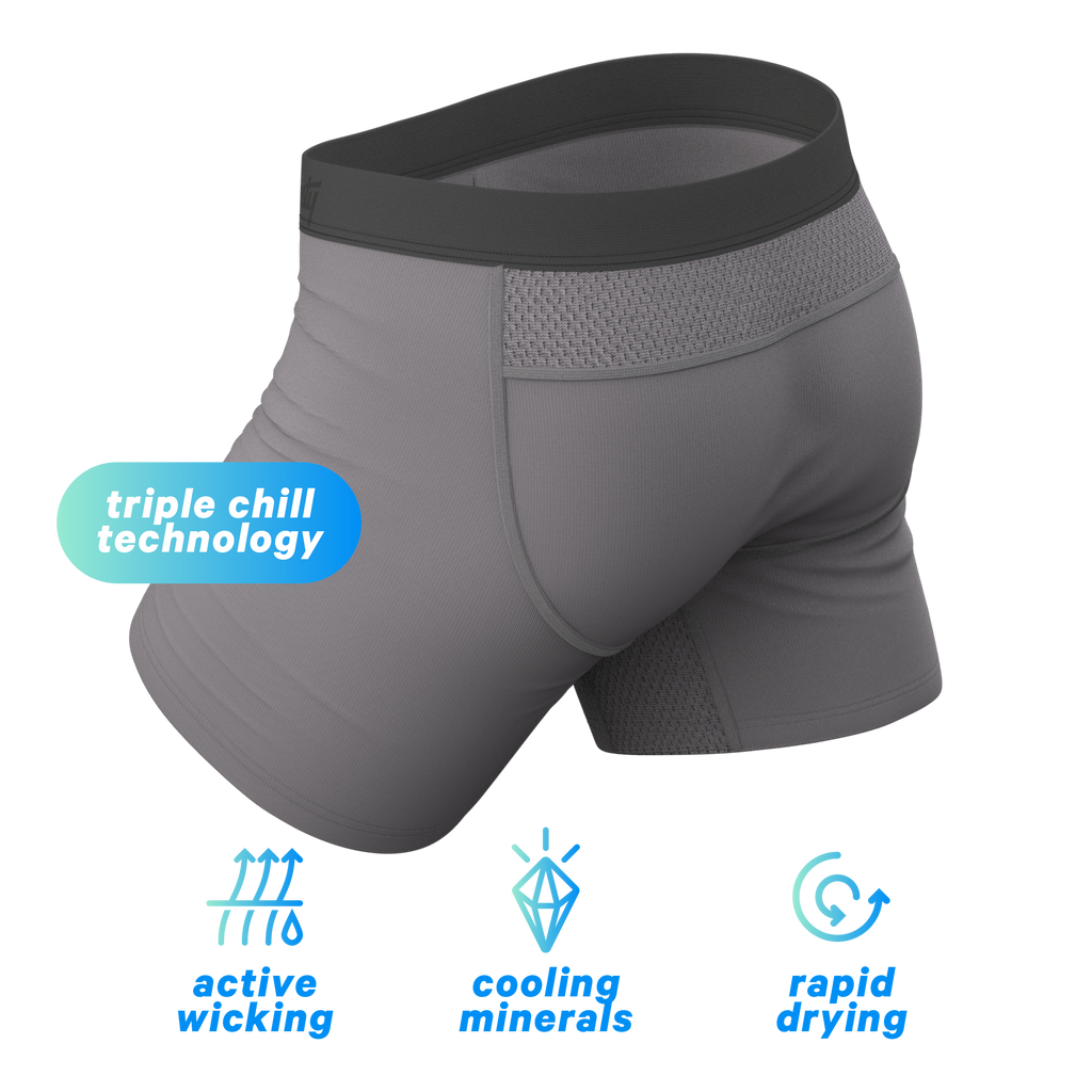 The Gray Wolf | Gray Tonal paradICE™ Cooling Ball Hammock® Underwear - Shinesty